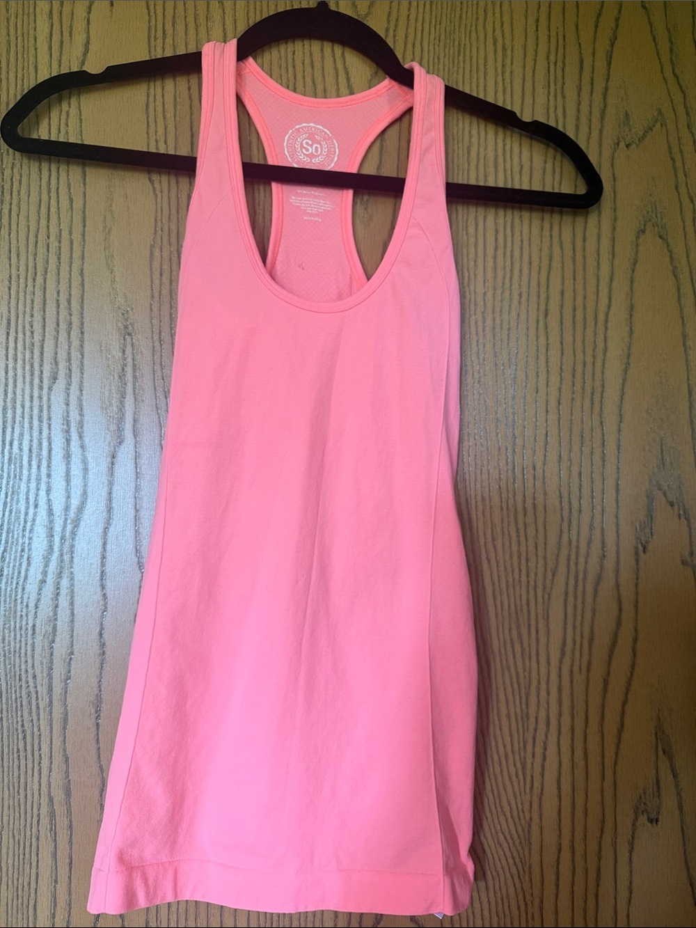 SO Neon Pink Racerback Tank Top